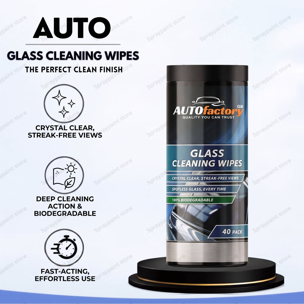 Glass Cleaning wipes - 40pk