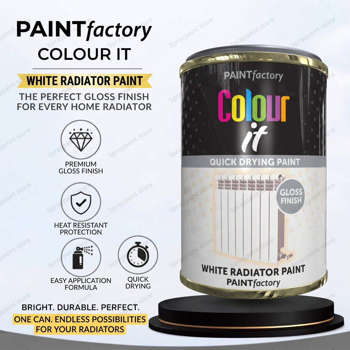 Tin White Radiator 300ml