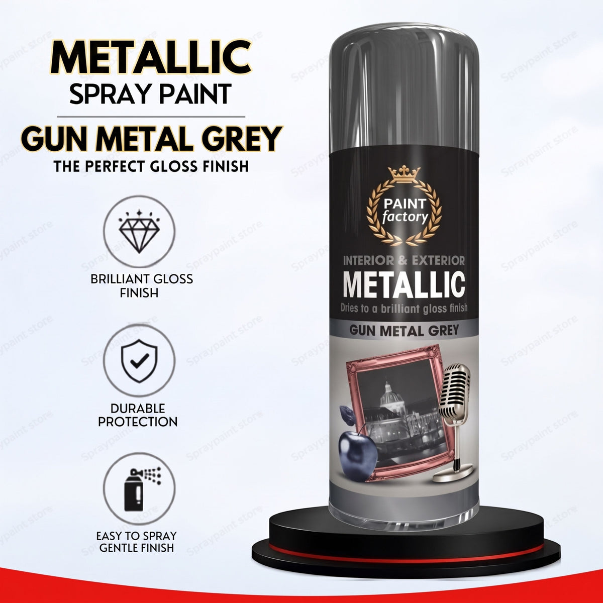 Metallic Gun Metal Grey 400ml