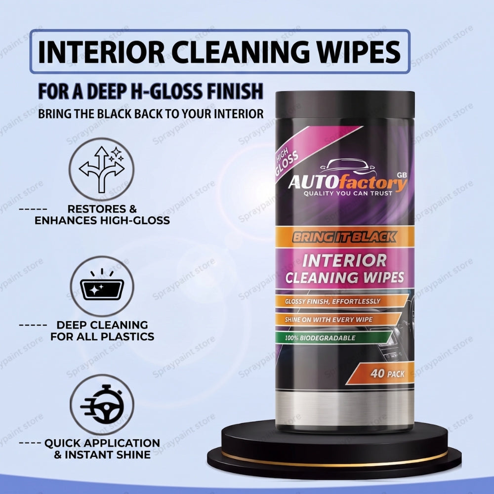 Interior Gloss cleaning wipes - 40pk