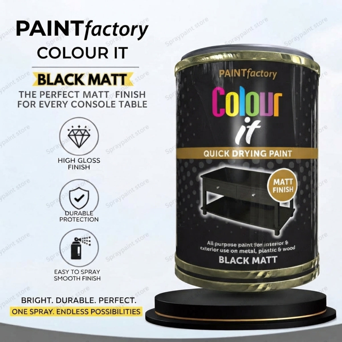 Tin Black Matt 300ml