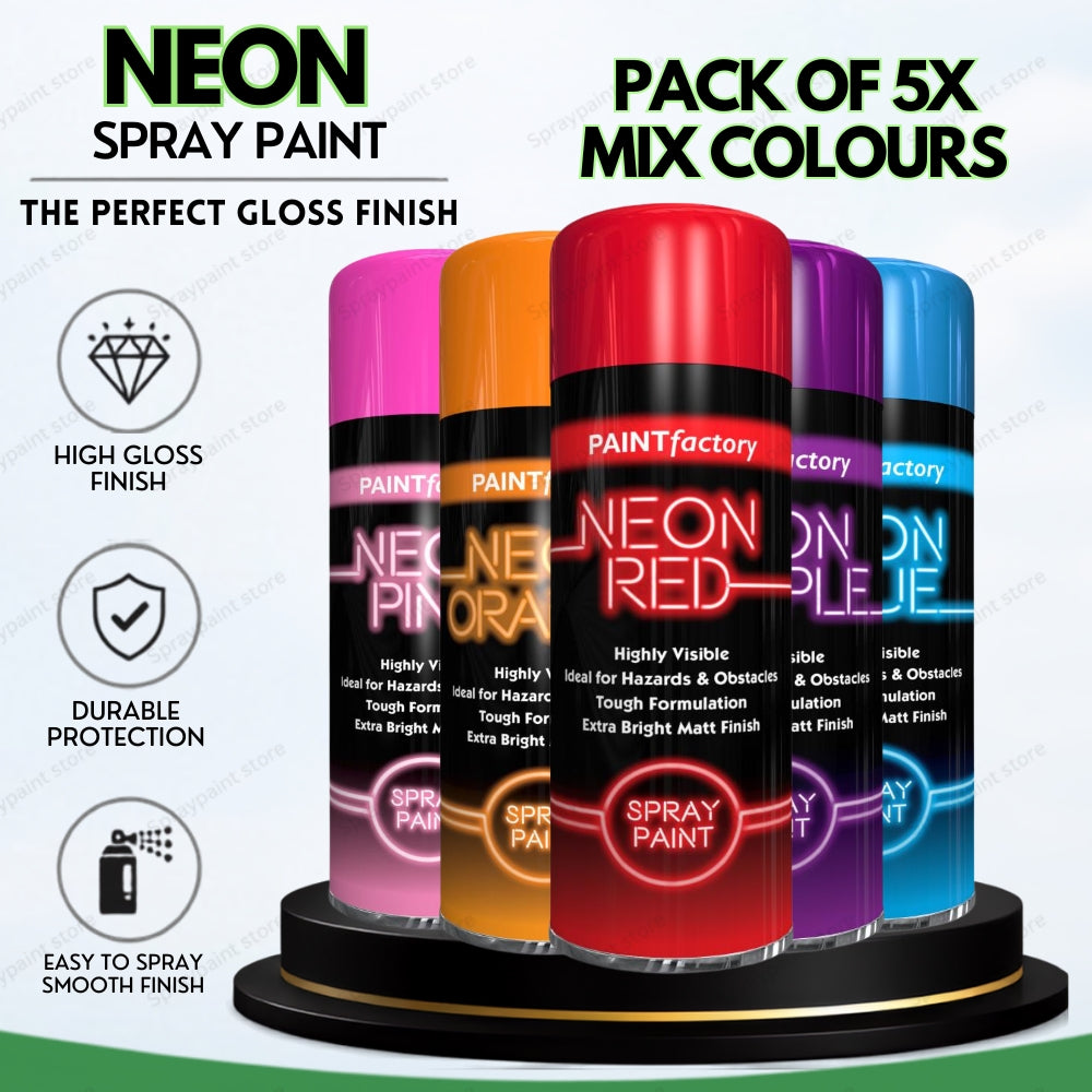 5x Neon Mix Cans 200ml - D5