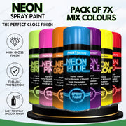 7x Neon Mix 200ml - D3