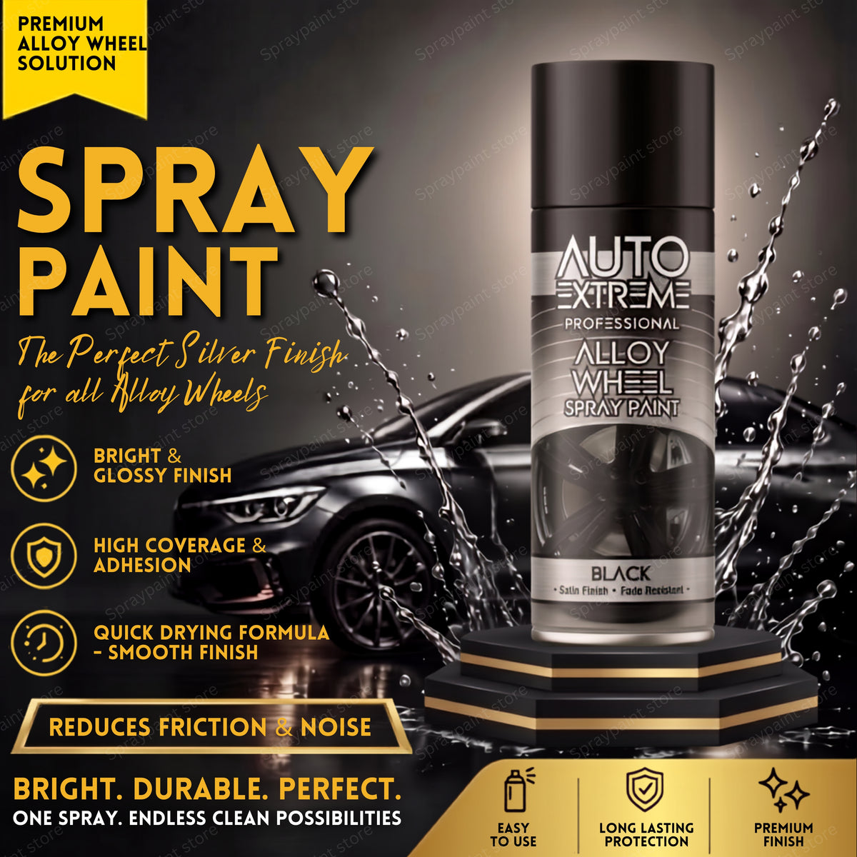 Alloy Wheel Black 400ml