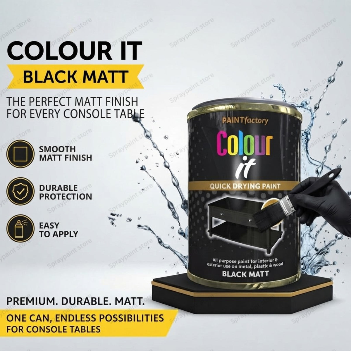 Tin Black Matt 300ml