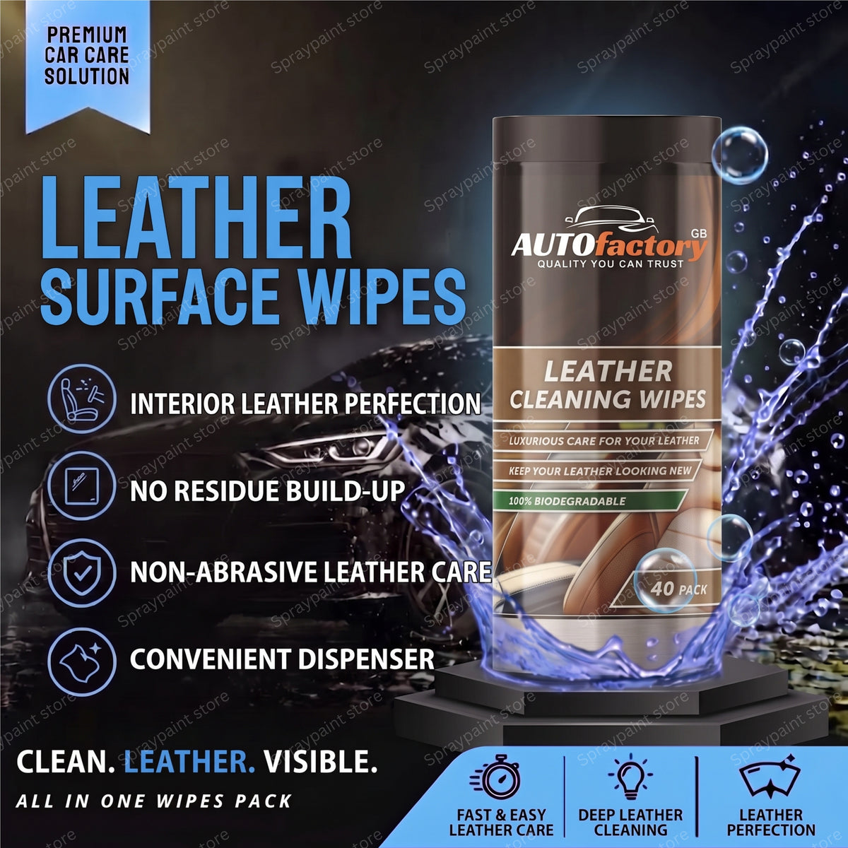 Leather cleaning wipes - 40pk