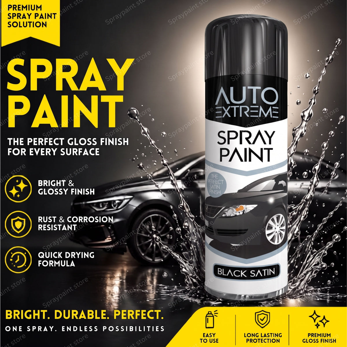 Auto Black Satin 250ml