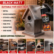 Hi Temperature Black Matt 400ml
