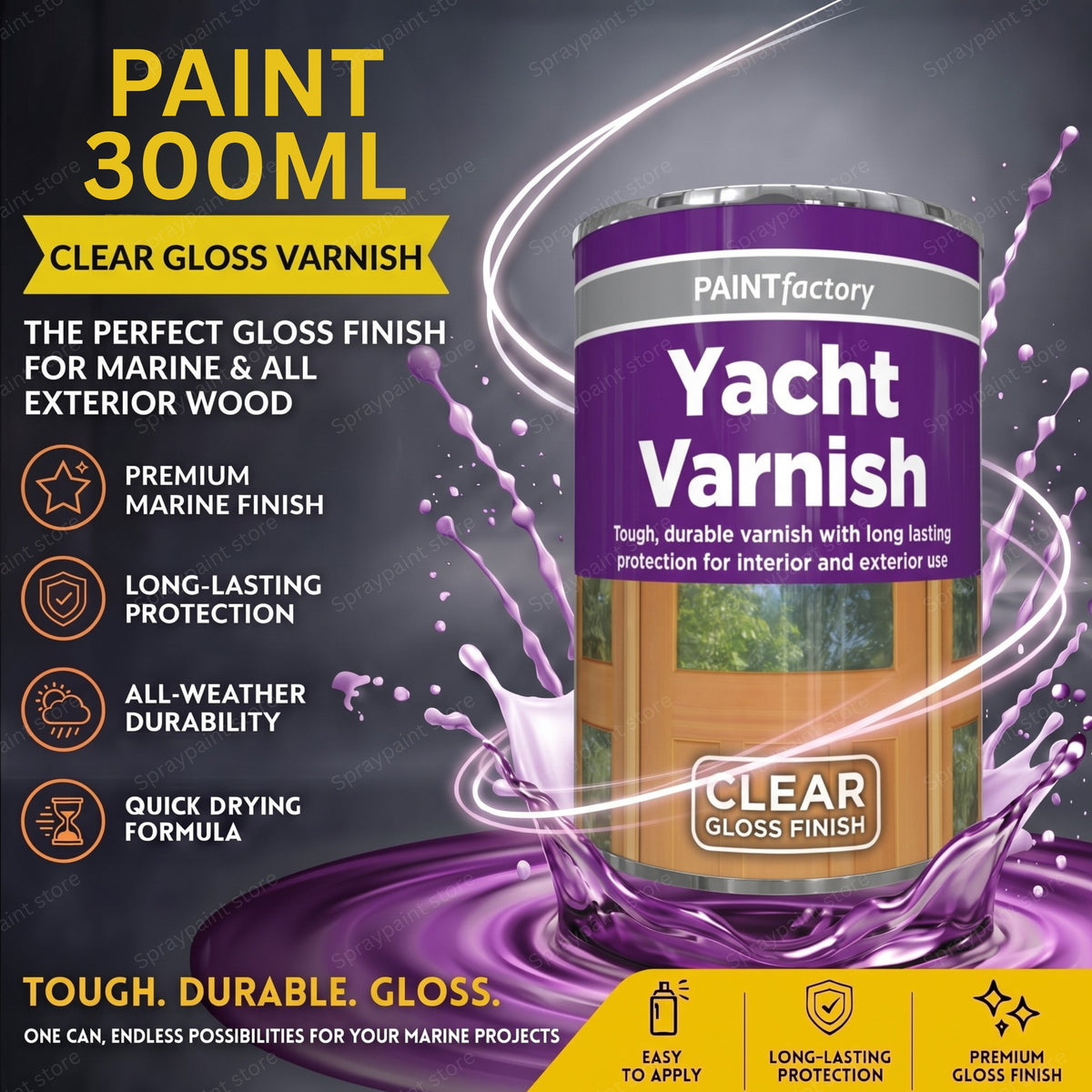 Tin Varnish Yacht 300ml