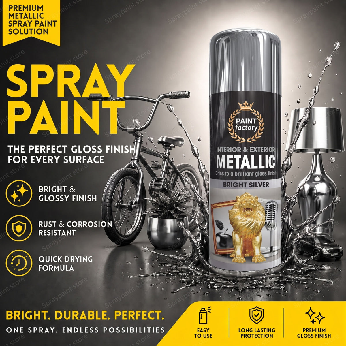 Metallic Silver 400ml