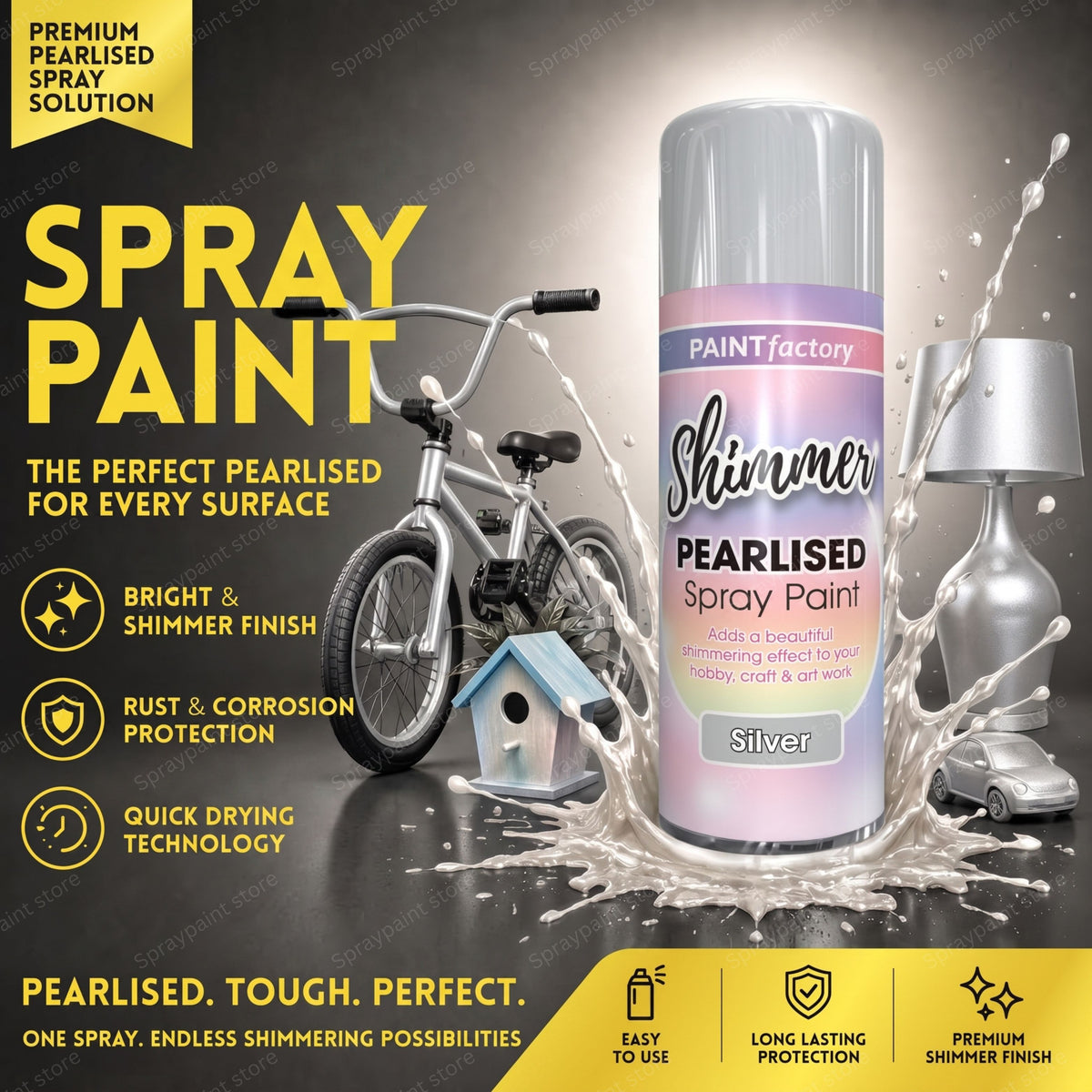 Pearlised Silver 400ml