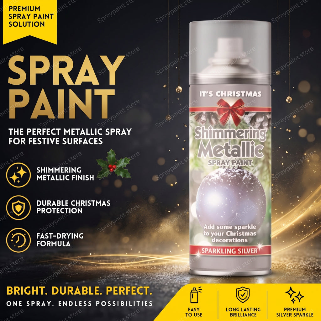 Glitter Metallic Xmas Silver 200ml