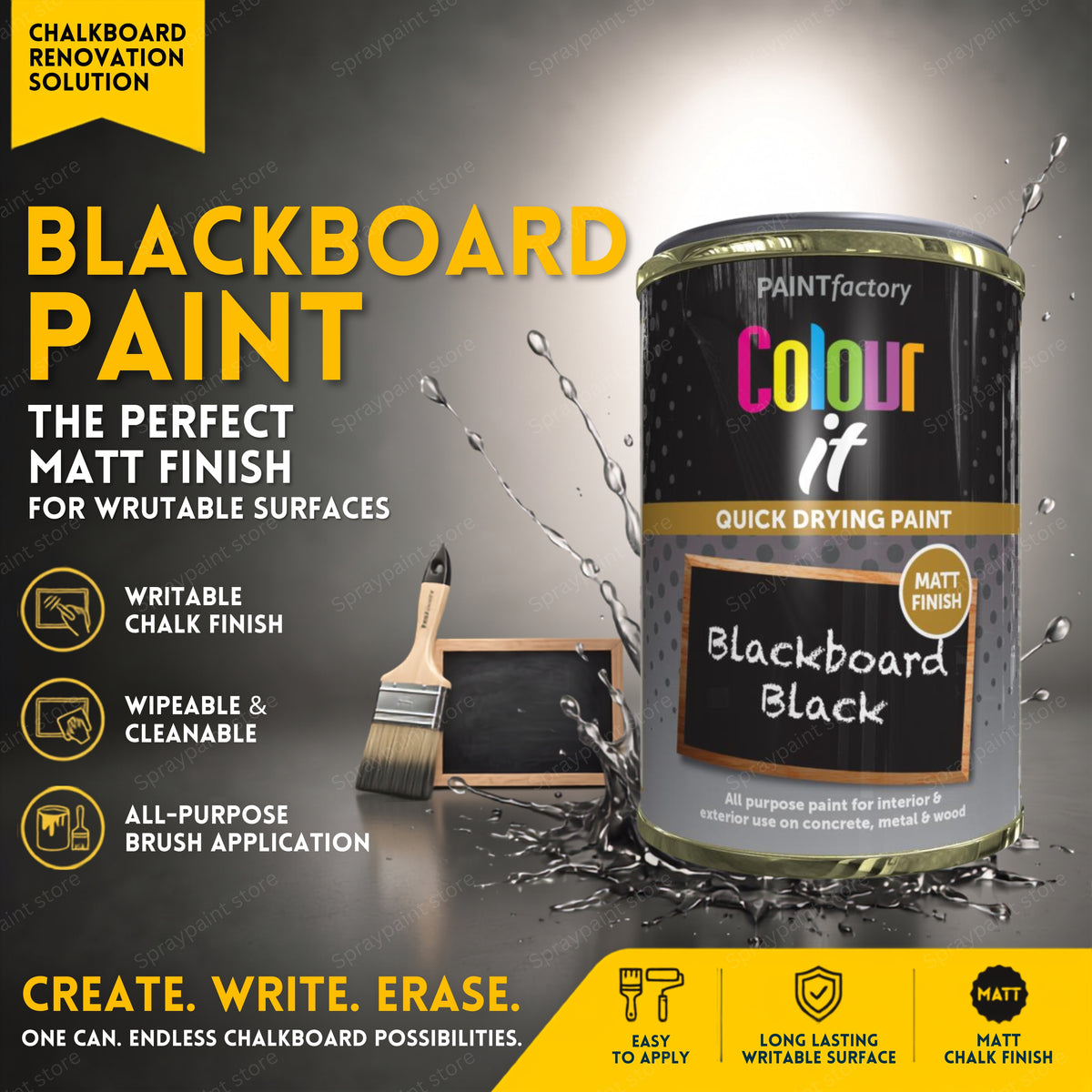 Tin Black Board 300ml