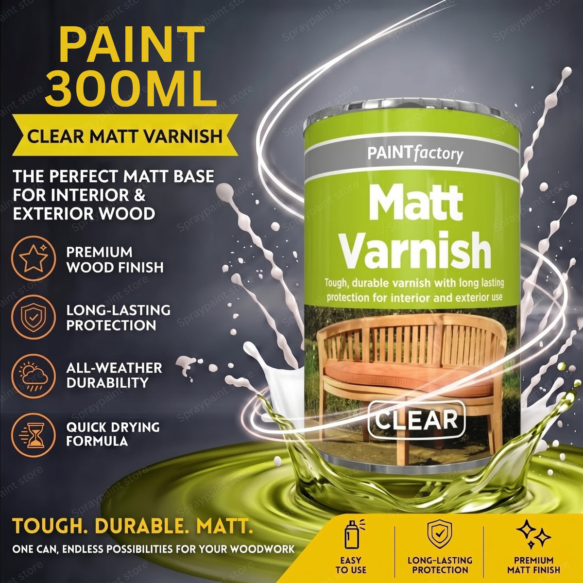 Tin Varnish Matt 300ml