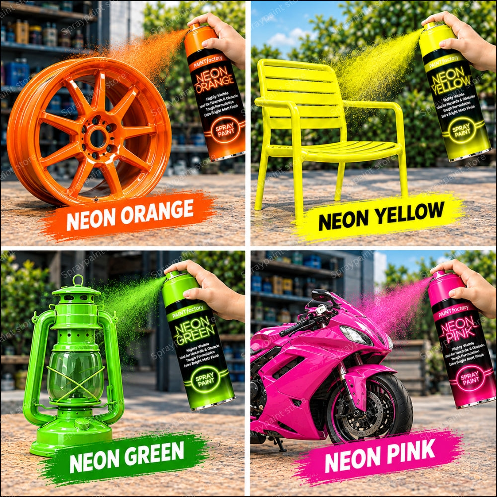 4 x Neon Mix Cans 400ml - D18
