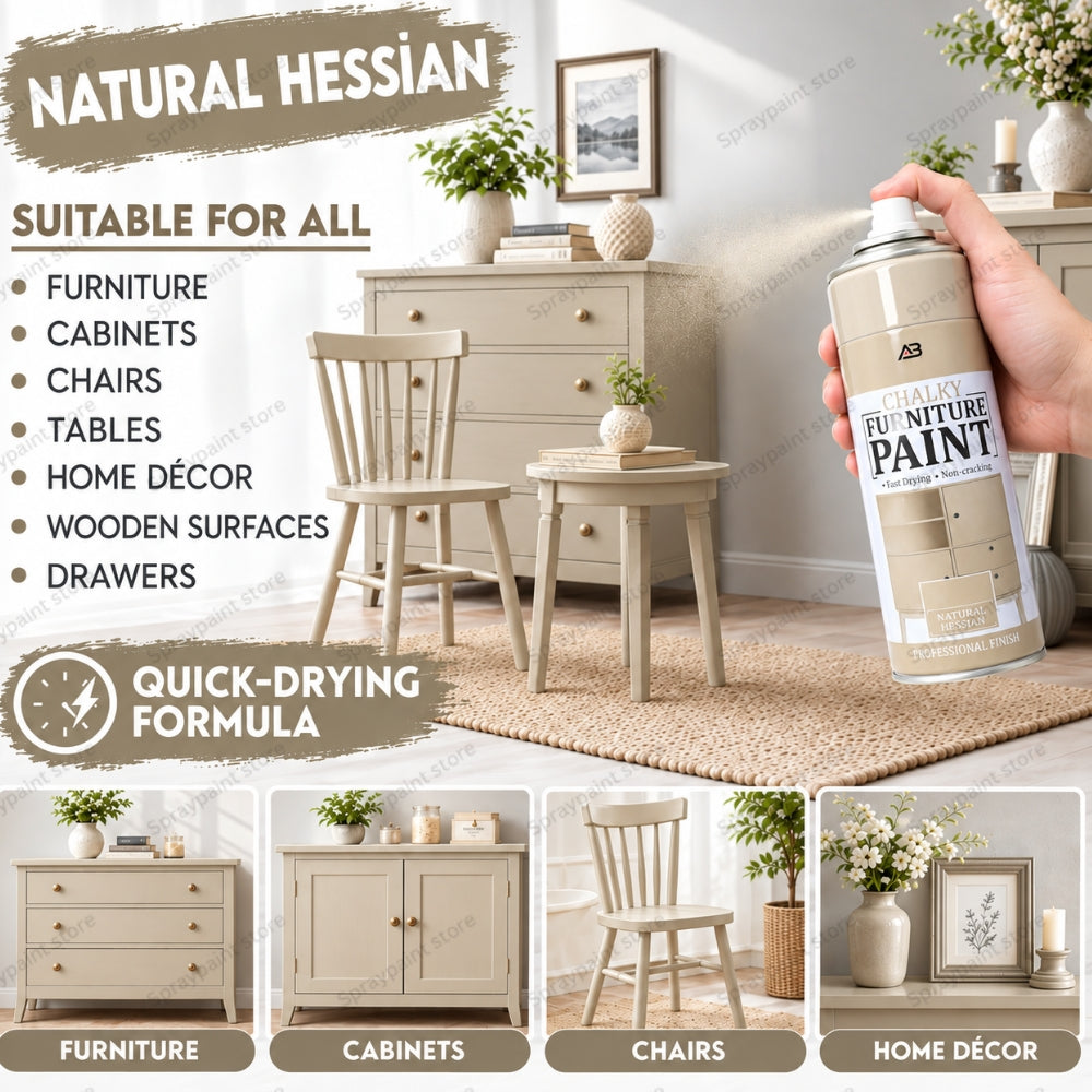 Chalk Finish Natural Hessian 400ml