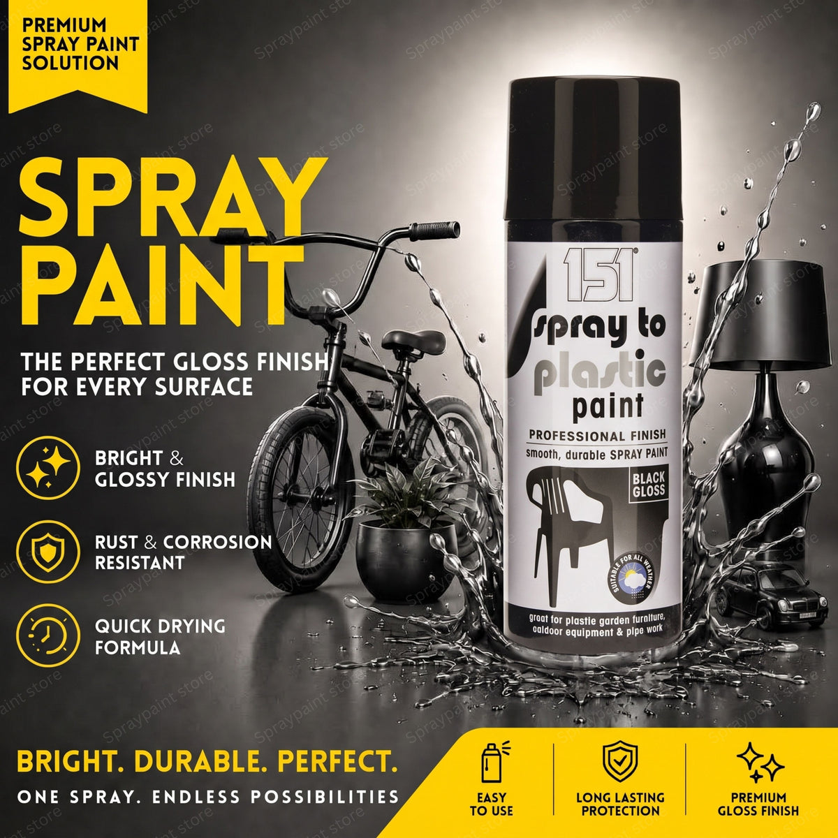 Plastic Black 400ml