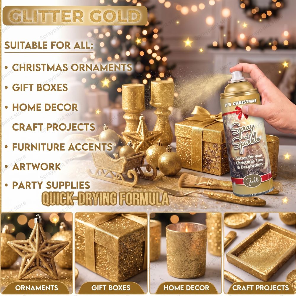 Glitter Xmas Gold 200ml