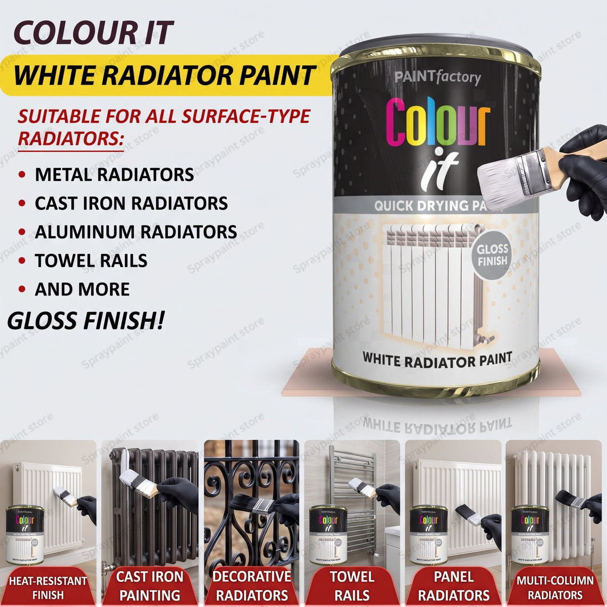 Tin White Radiator 300ml
