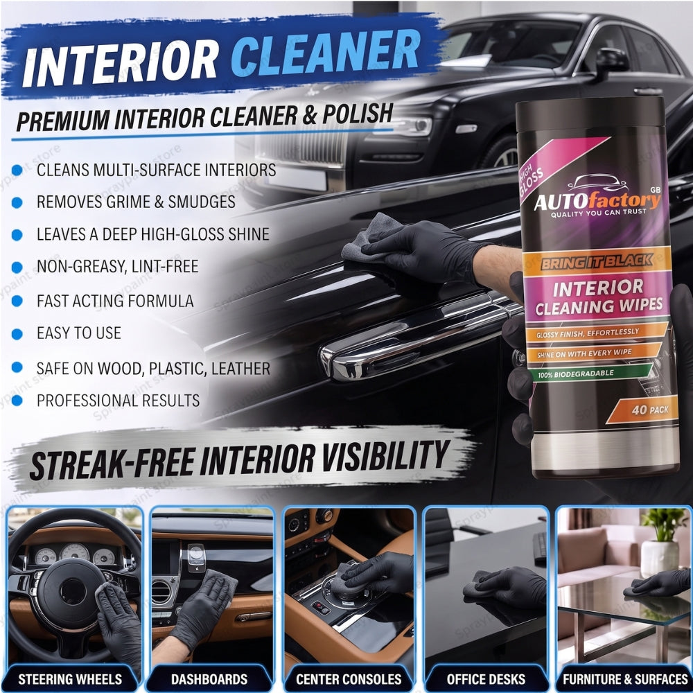 Interior Gloss cleaning wipes - 40pk