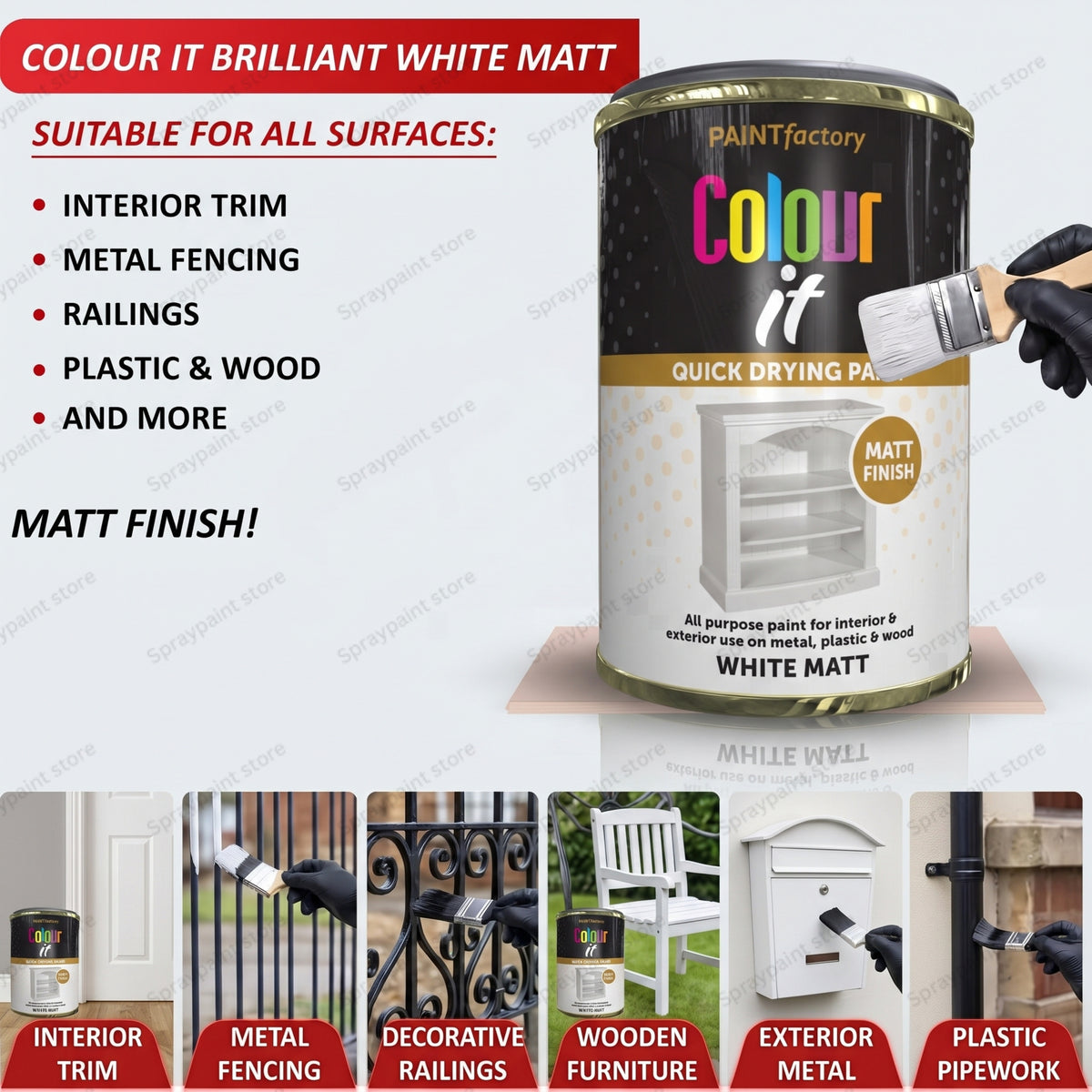 Tin White Matt 300ml