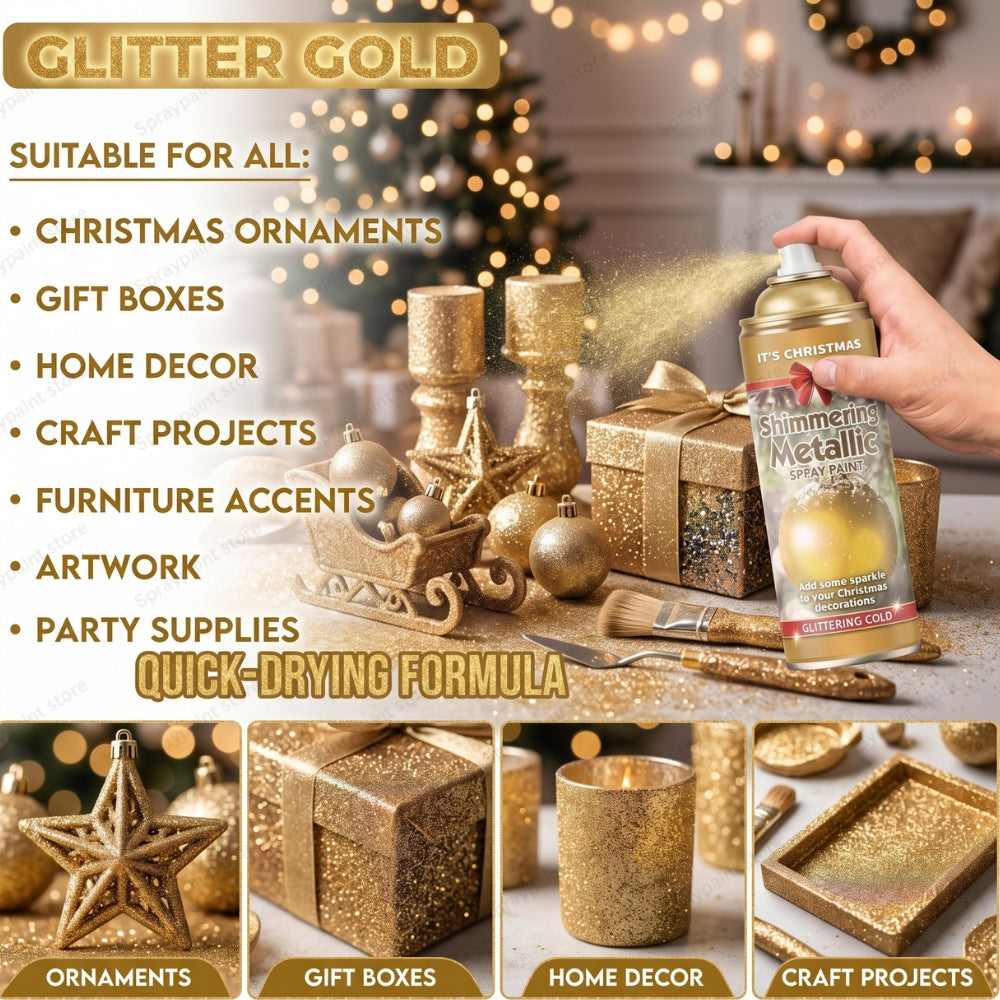 Glitter Spray Paint for Decorative Projects & Crafts