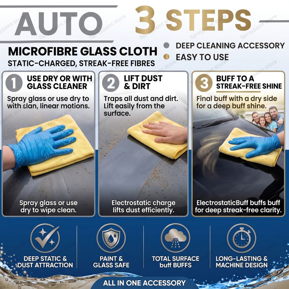 .Microfibre Glass Cleaning Cloth