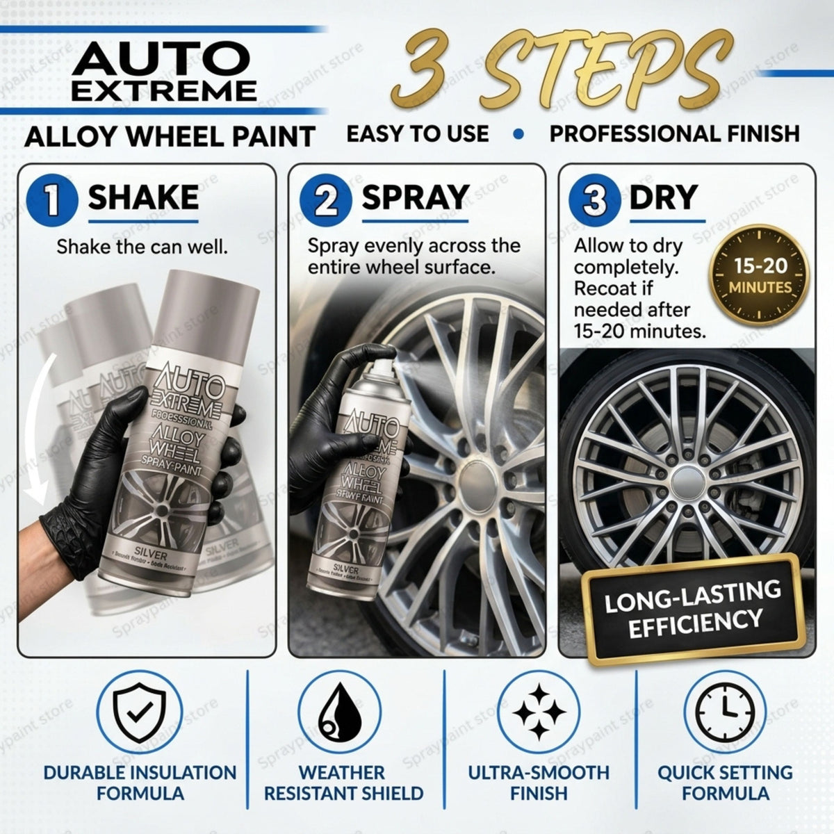 Alloy Wheel Silver 400ml