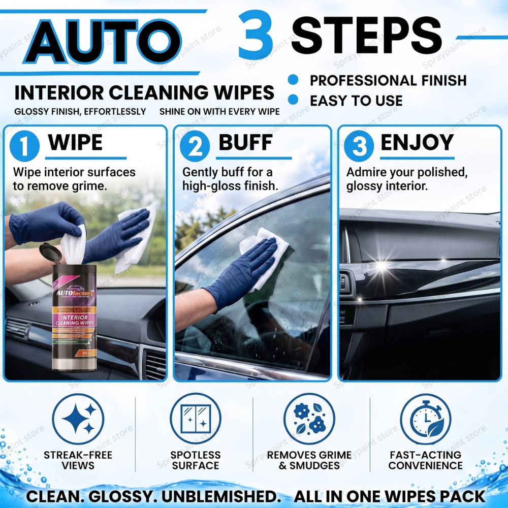 Interior Gloss cleaning wipes - 40pk