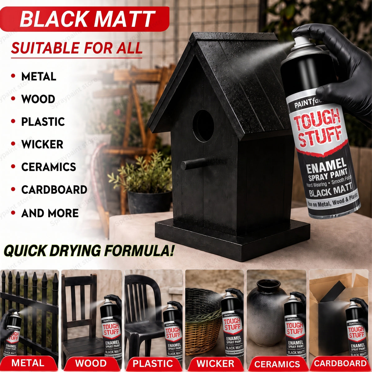 Enamel Black Matt 400ml