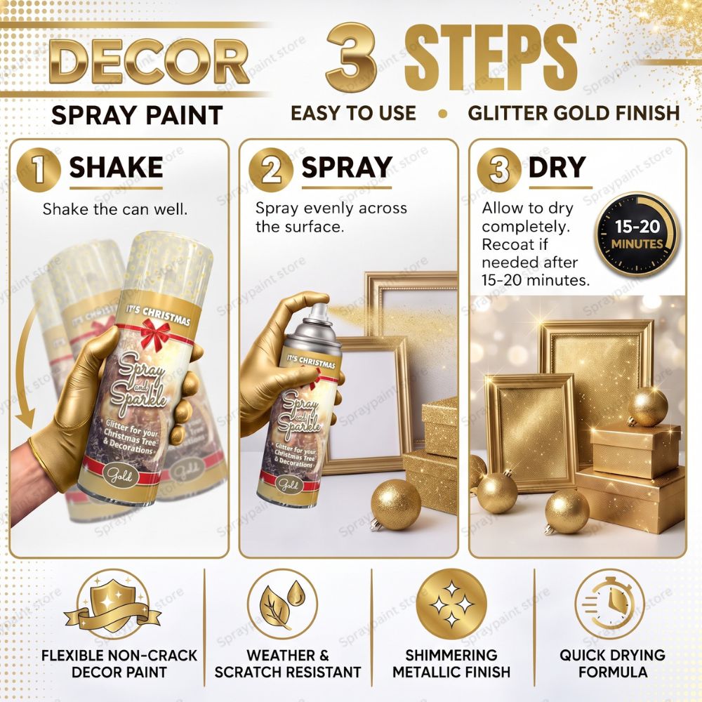 Glitter Xmas Gold 200ml