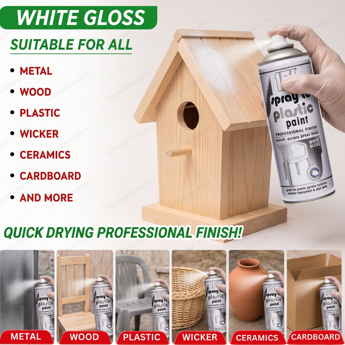 Plastic White 400ml