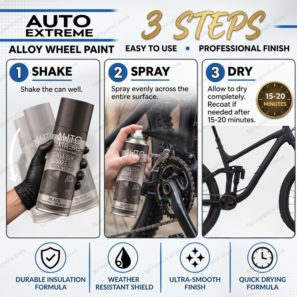 Alloy Wheel Black 400ml