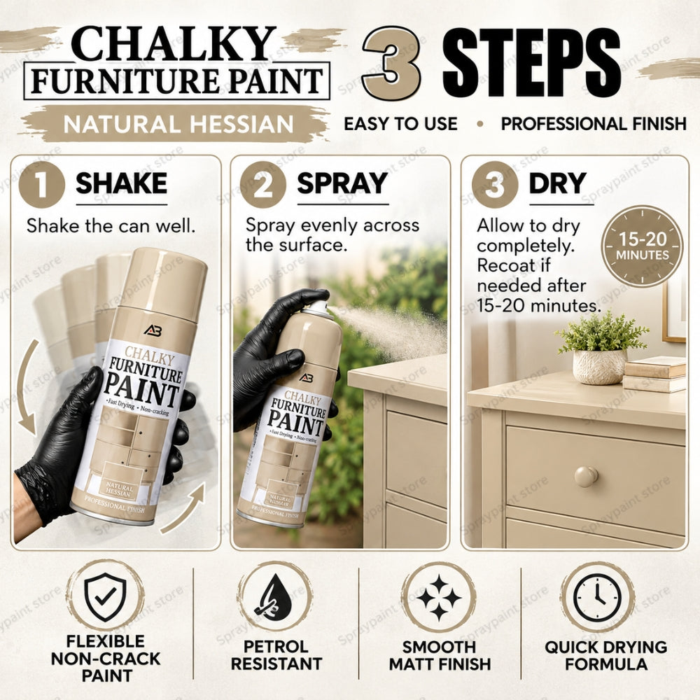 Chalk Finish Natural Hessian 400ml