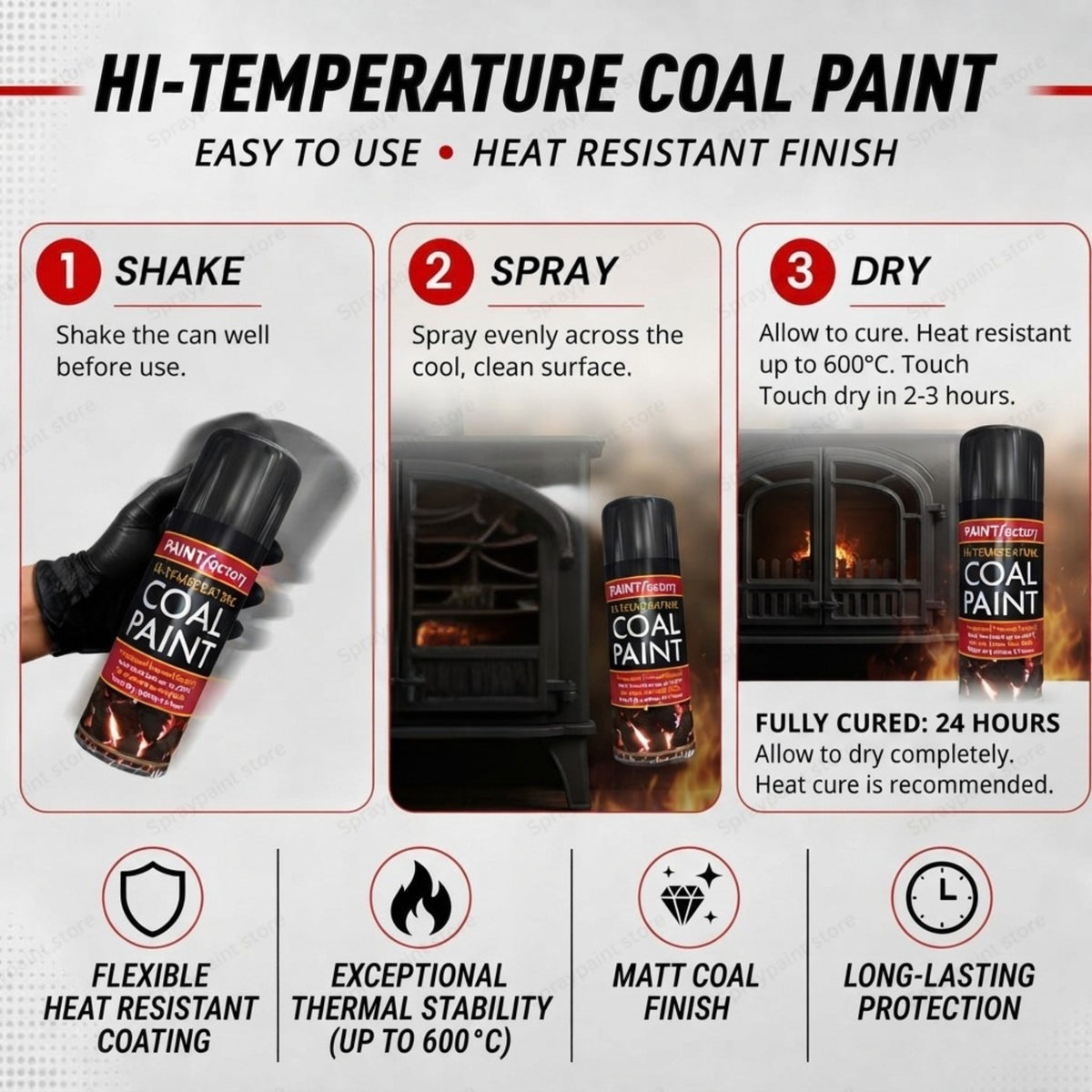 Hi-Temperature Coal Black 400ml