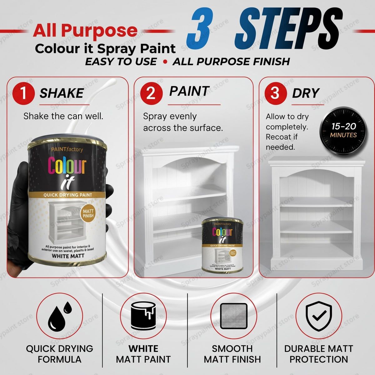 Tin White Matt 300ml