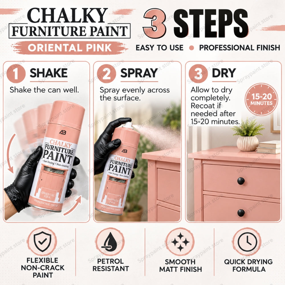 Chalk Finish Oriental Pink 400ml