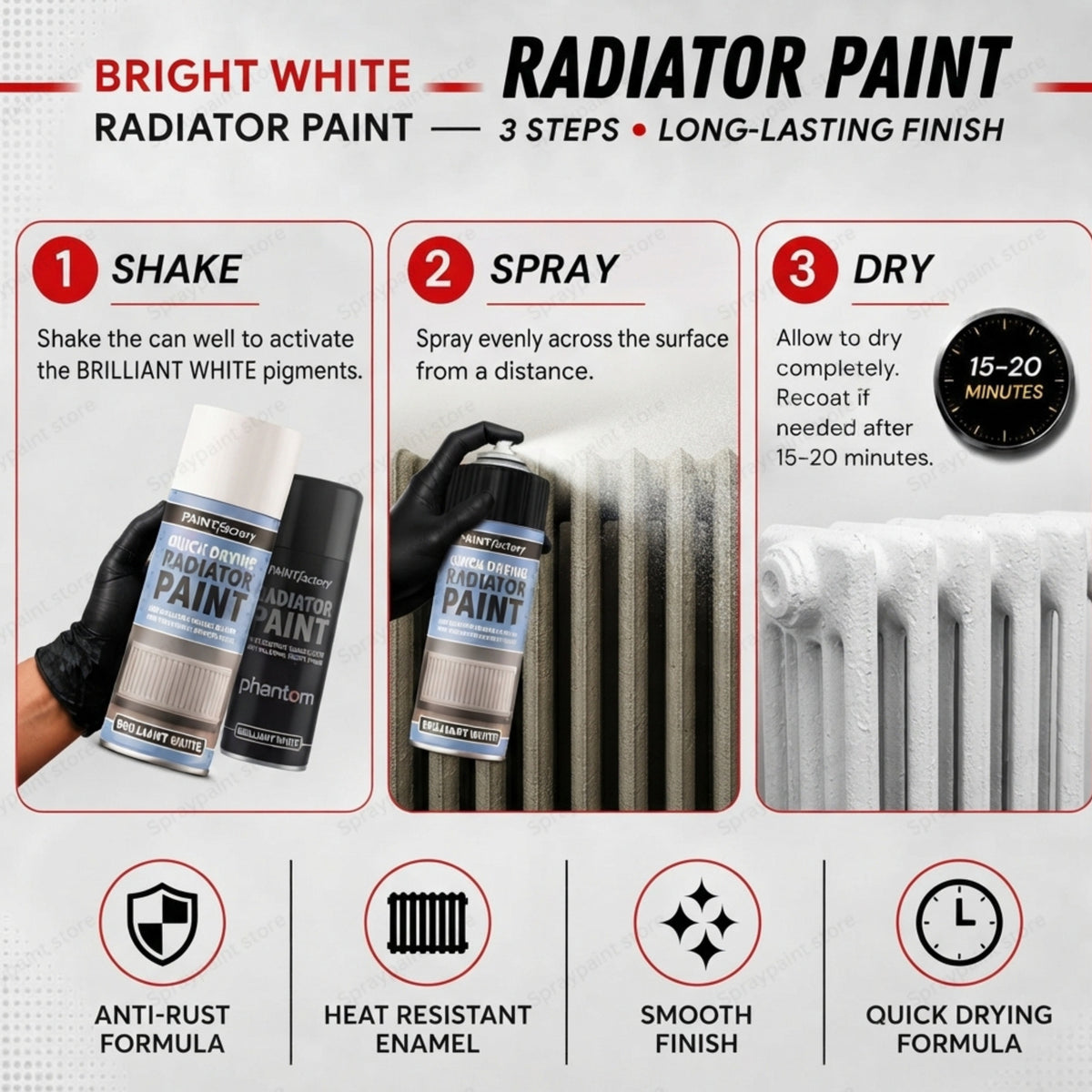 Spray Paint for Radiators & Heat-Resistant Surfaces