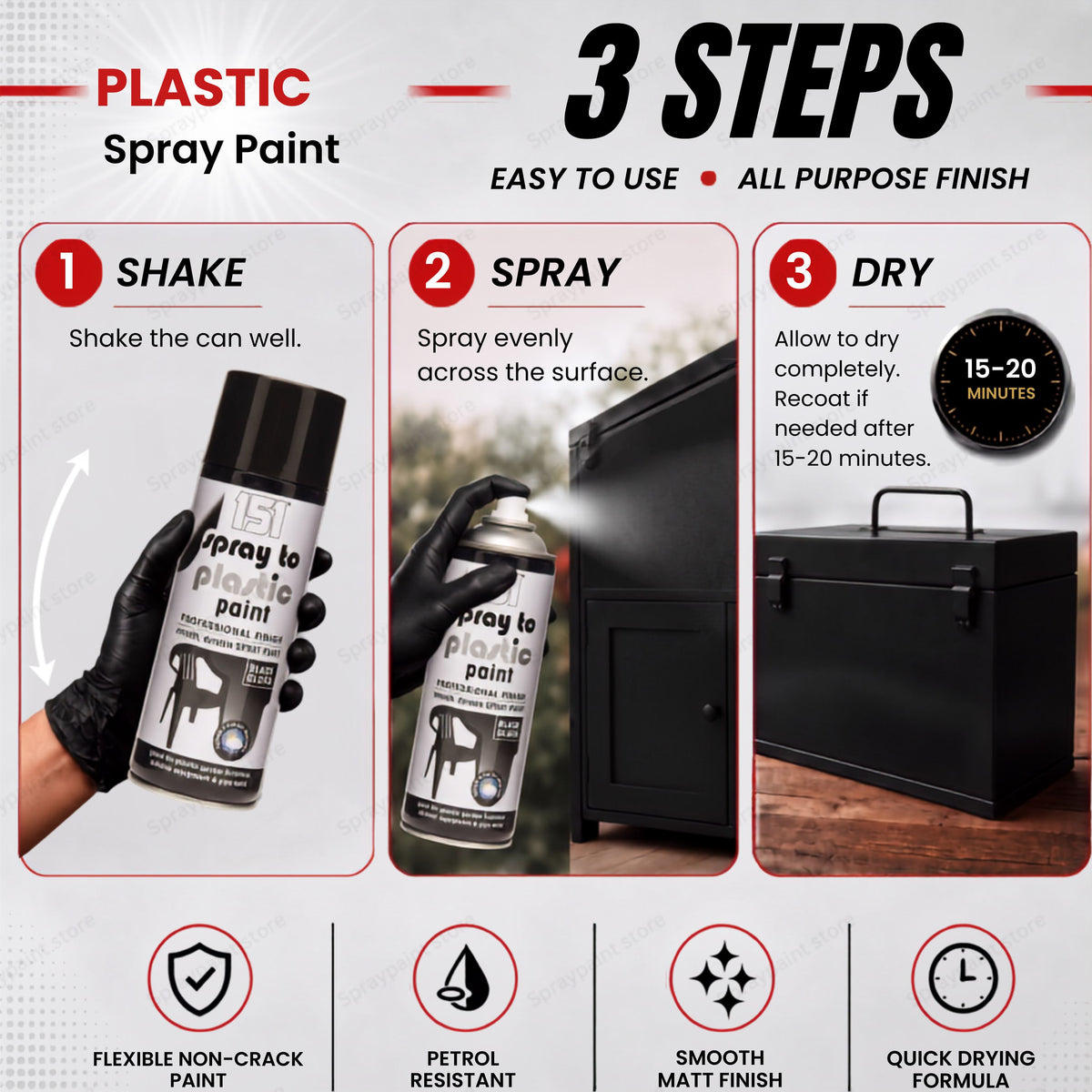 Plastic Black 400ml