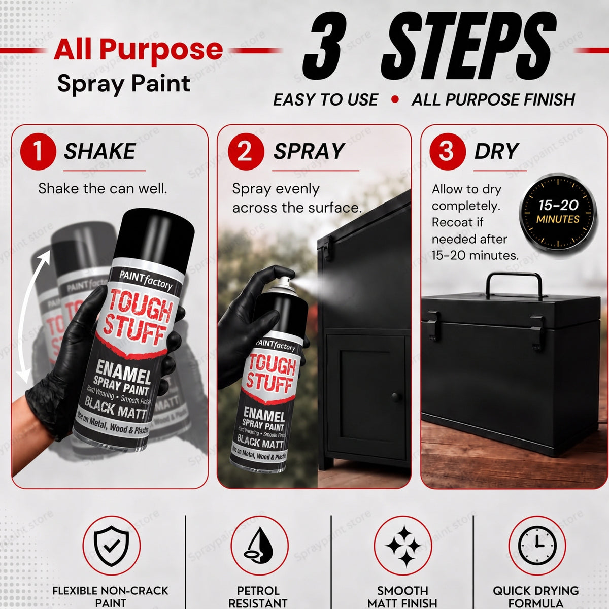 Enamel Black Matt 400ml