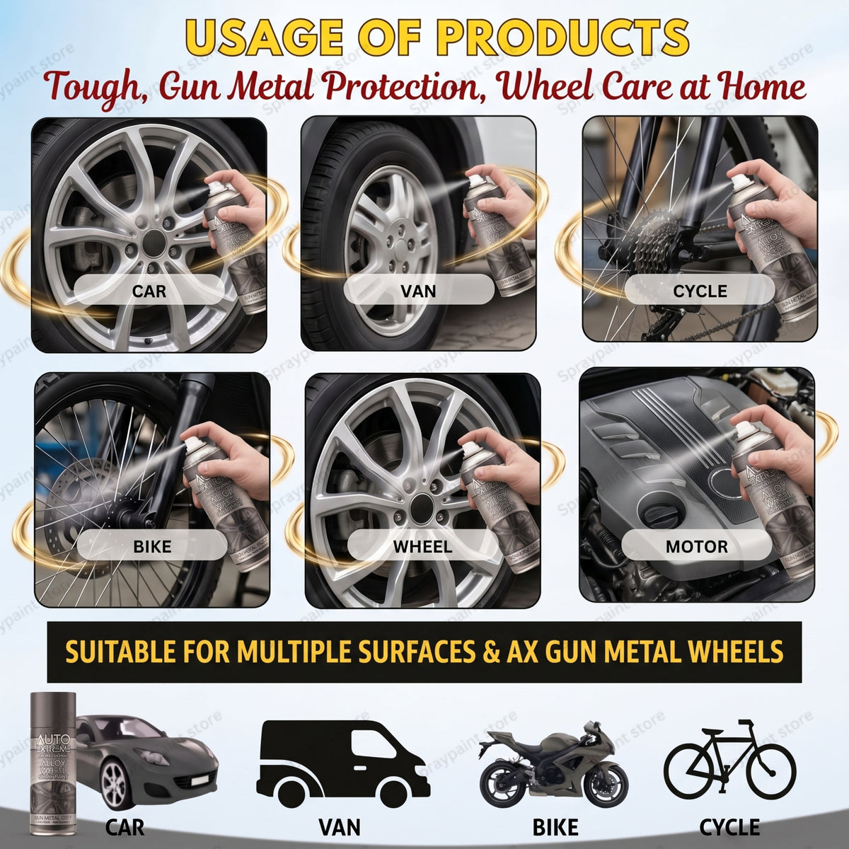 Spray Paint for Alloy Wheels & Rims