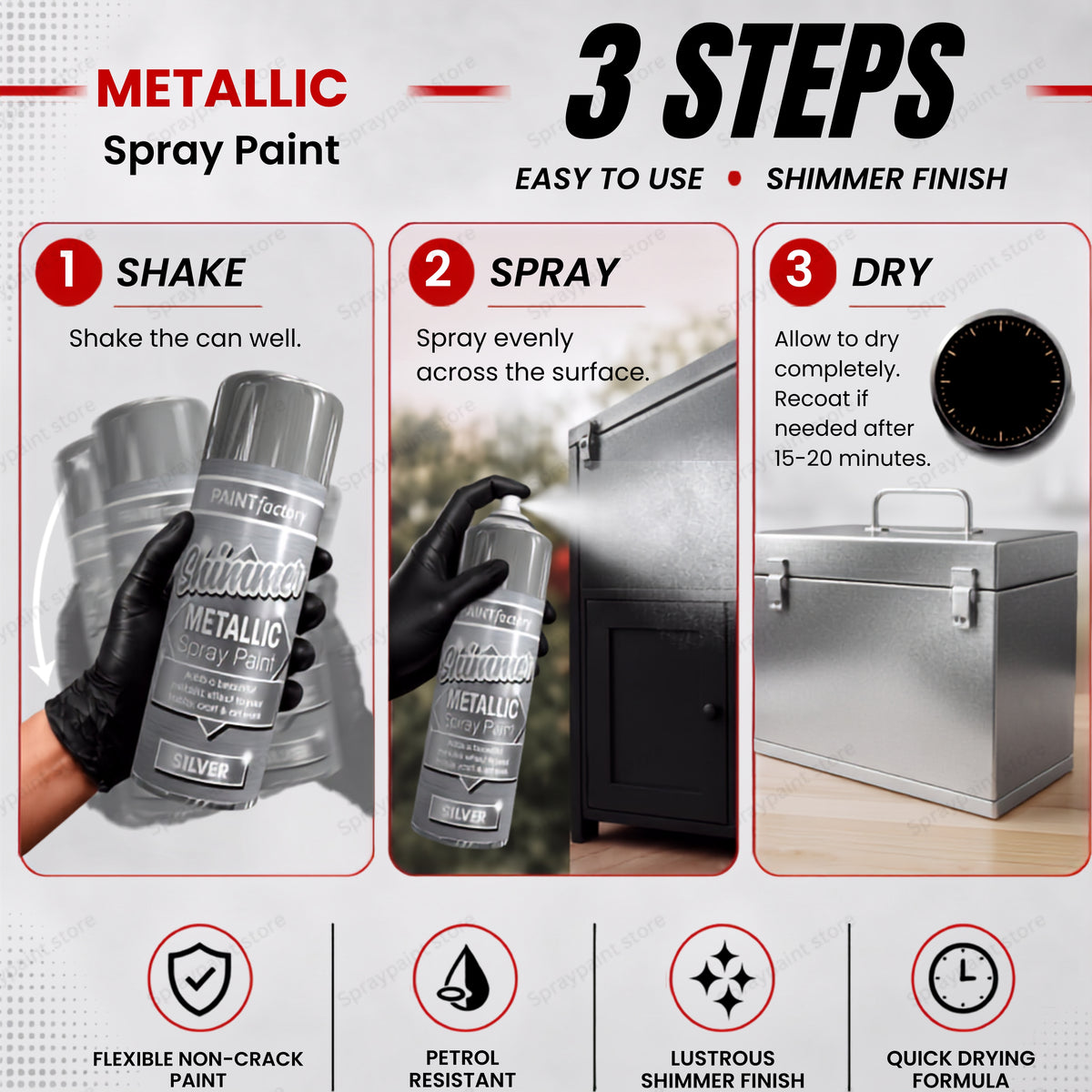 Metallic Silver 200ml