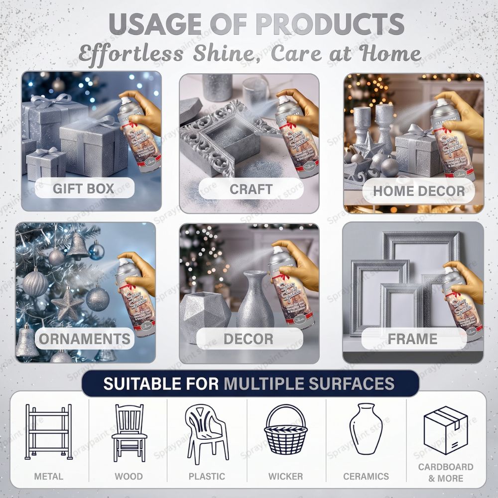 Glitter Xmas Silver 200ml