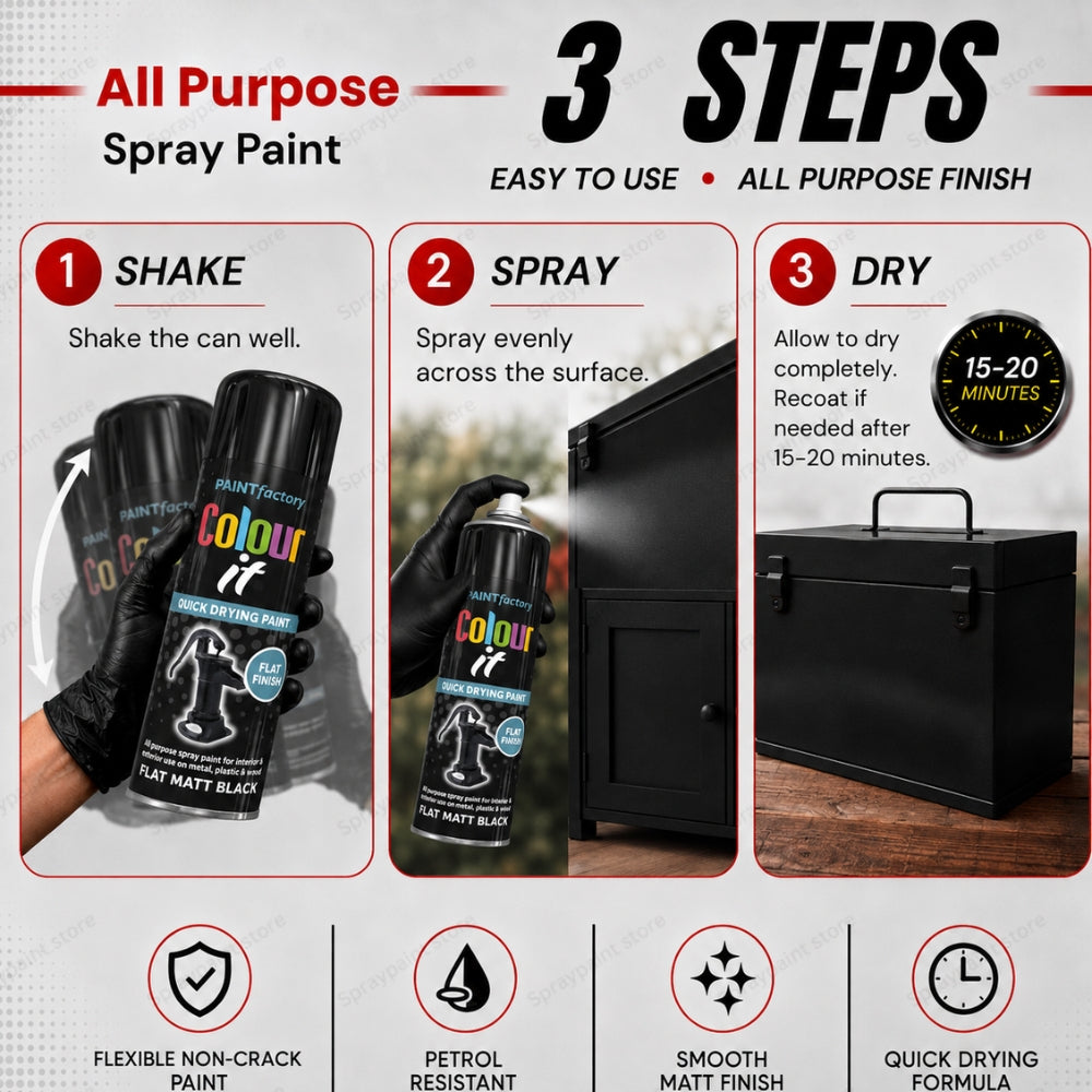 Flat Black Matt 250ml - IT