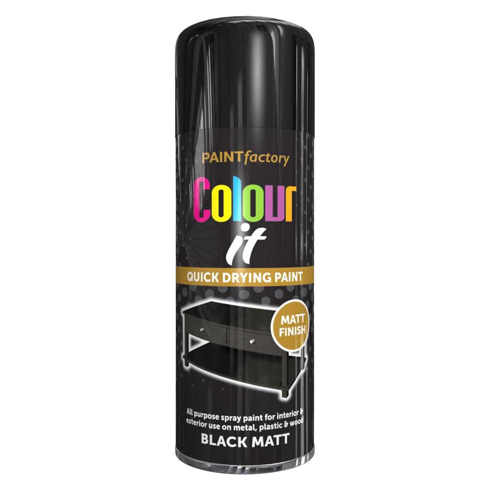 Black Matt 250ml - IT - Spray Paint Store Black Matt 250ml - IT